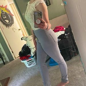 High waisted skinny jeans